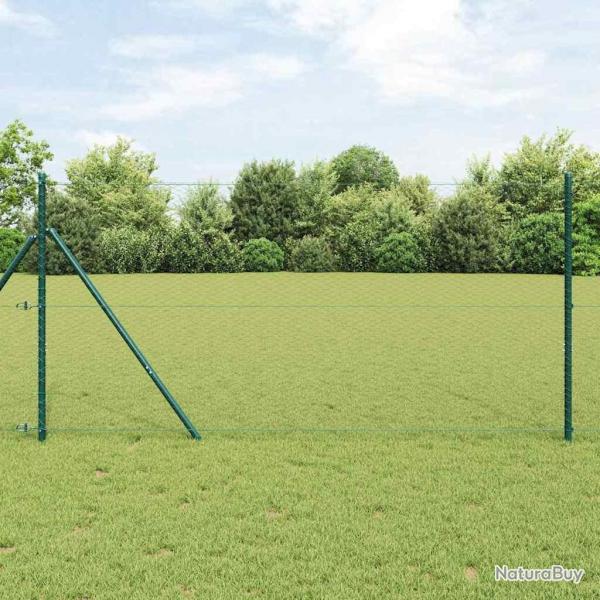 Clture hexagonale grise 1.4x50 m en acier