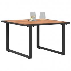 Table de Café de Jardin Marron 55x55x35 cm DPC et Acier