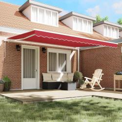 Tissu de remplacement de store pour cadre de 4,5 x 3 m Rouge