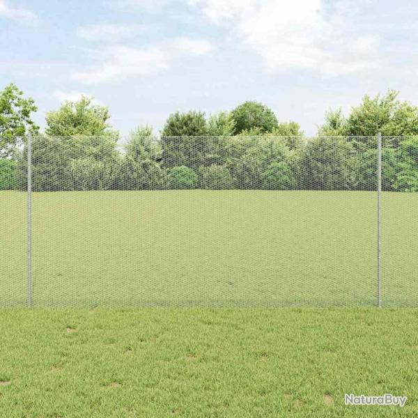 Poteaux de clture 22 pcs U-Channel 120 cm Acier galvanis