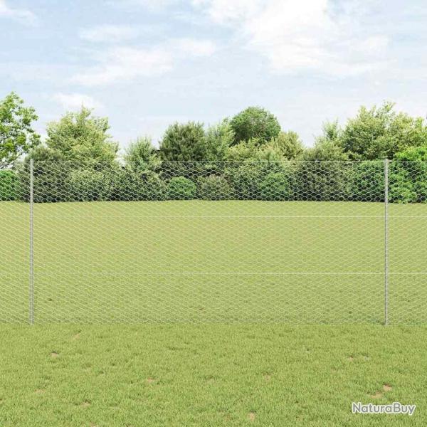 Poteaux de clture 10 pcs U-Channel 140 cm Acier Galvanis