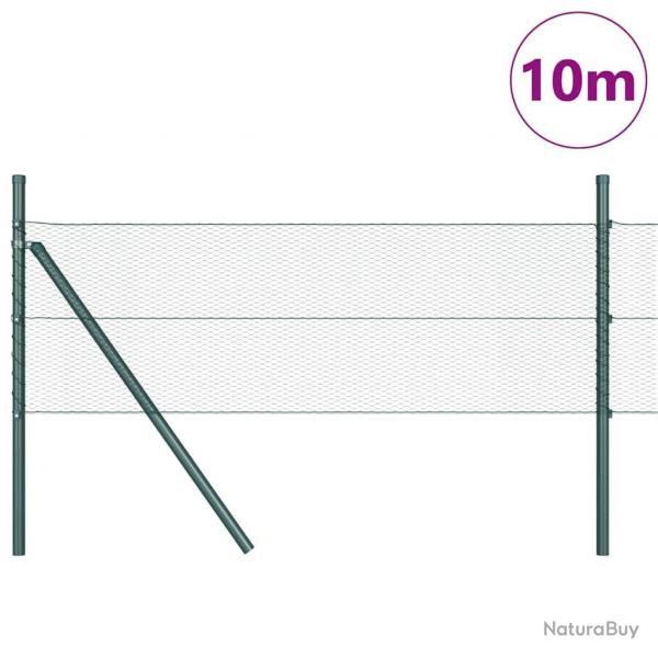 Clture hexagonale verte 0,4x10 m en acier
