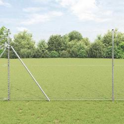 Clôture Hexagonale Grise Argent 1.6 x 25 m Acier galvanisé