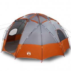 Tente Gris et orange Large Polyester et fibre de verre