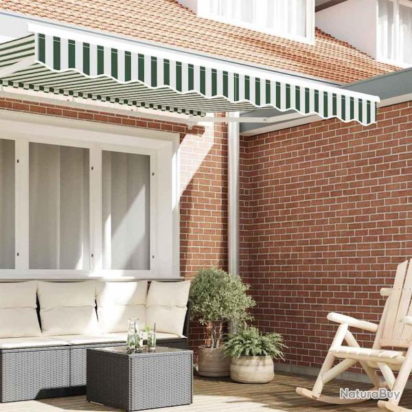 Rideau de store pour cadre de 3 m, vert et blanc, 2,8 x 0,2 m