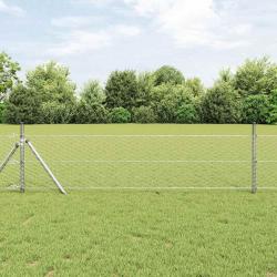 Clôture Hexagonale Grise Argent 0.4 x 25 m Acier galvanisé