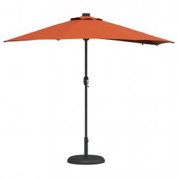 Parasol de jardin Couleur terre cuite 294 x 150 x 223 cm tissu