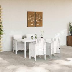 Ensemble de Salle à Manger de Jardin 5 pcs Blanc