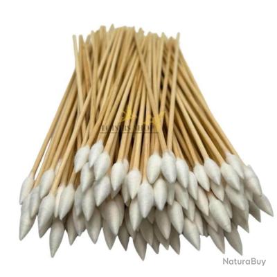 Lot De 100 Bâtonnets De Nettoyage Pour Armes – Coton Avec Bout Pointu