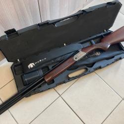 Vends fusil superposé HUGLU Eagle GRAVE  faisan cal.12mag