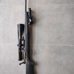 carabine Savage Axis 222 rem. + lunette hawke 6-24x40 + bipied
