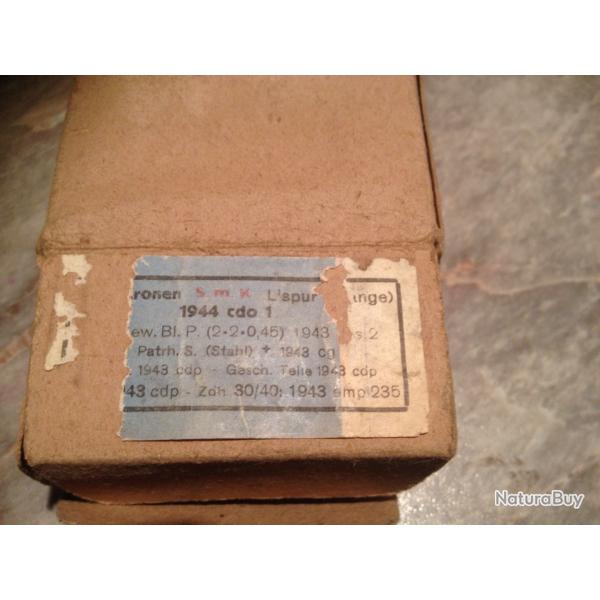boite vide cartouches mauser smk l spur 1944 ww2
