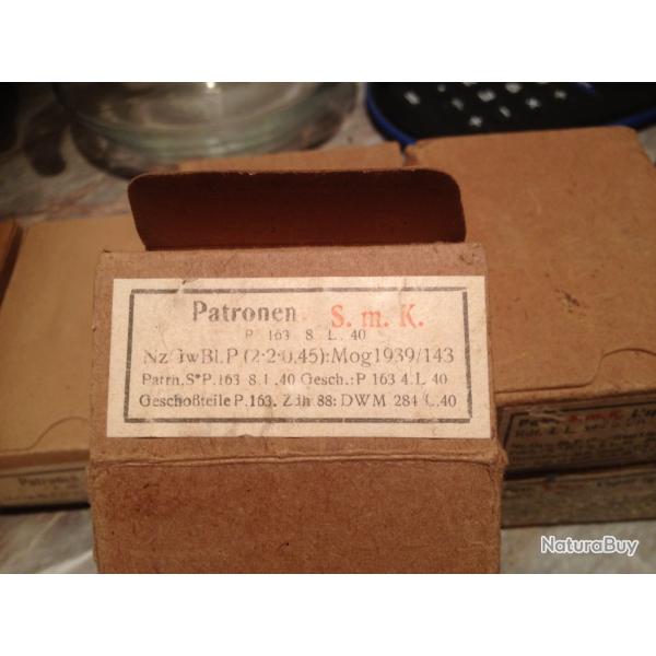 boite vide cartouches mauser smk 1940 ww2