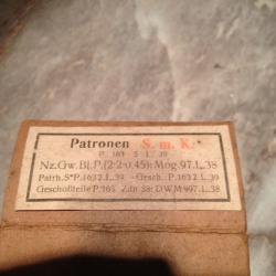 boite vide cartouches mauser smk 1939 ww2