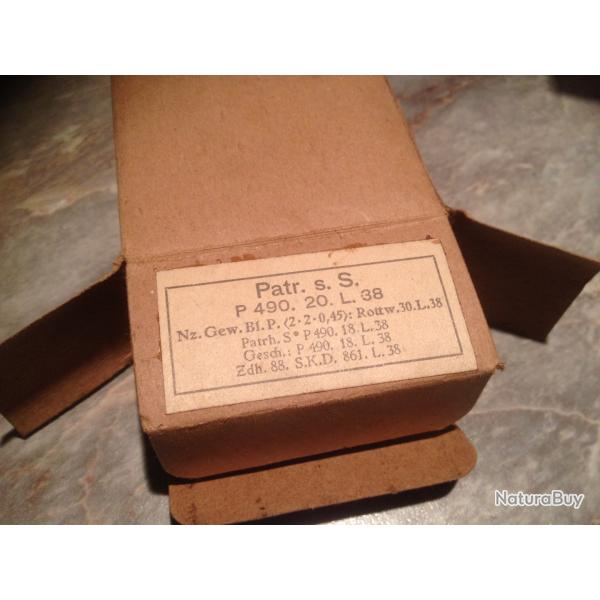 boite vide cartouches mauser s.S 1938 ww2