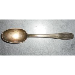 ANCIEN COUVERT Petite CUILLERE 17cm MÉTAL ARGENTÉ SFAM , MONOGRAMME - 45gr