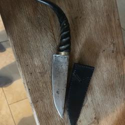 couteaux corne d'impala avec housse
