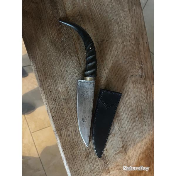 couteaux corne d'impala avec housse