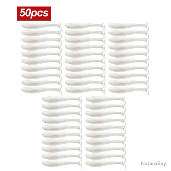 50 pcs mini leurres souples shad 3.5cm style 2