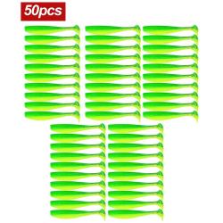 50 pcs mini leurres souples shad 3.5cm style 3