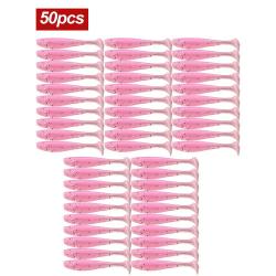 50 pcs mini leurres souples shad 3.5cm style 5
