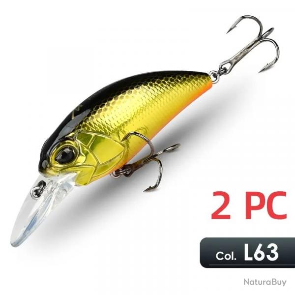 lot de deux cranckbait 10 cm 14gr profondeur 2.00 2.50 mtres style 1