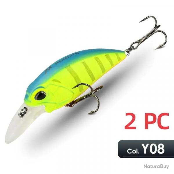 lot de deux cranckbait 10 cm 14gr profondeur 2.00 2.50 mtres style 3