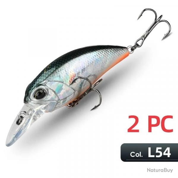 lot de deux cranckbait 10 cm 14gr profondeur 2.00 2.50 mtres style 4