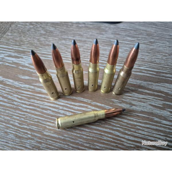 lot de 7 munitions chasse 308 Win. ou 7.62 OTAN