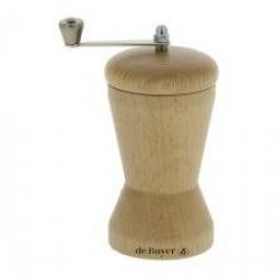 Moulin à muscade De Buyer SOKO 10 cm, hêtre naturel avec manivelle en inox.