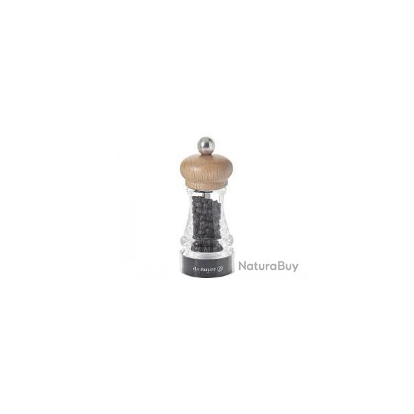 Moulin  pices De Buyer HIP-HOP 11 cm, htre naturel et acrylique.