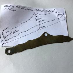 VENDU PAR LE-CUIRASSIER CONTRE PLATINE LAITON  POUR PISTOLET À SILEX OU PERCUSSION