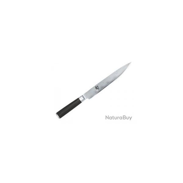 Couteau  trancher Kai SHUN lame 18 cm acier damas inox compos de 32 couches