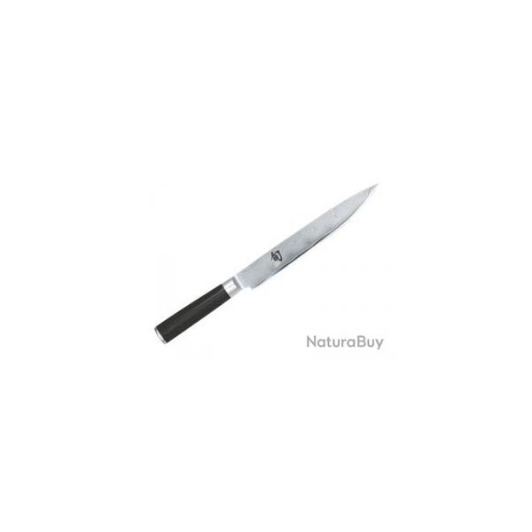 Couteau  trancher Kai SHUN lame 23 cm acier damas inox compos de 32 couches