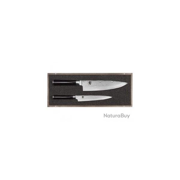 Set de 2 couteaux Kai SHUN DM.0701 + DM.0706 coffret bois.