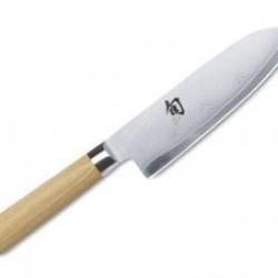 Couteau santoku Kai SHUN WHITE Lame 18 cm acier damas inox composé de 32 couches