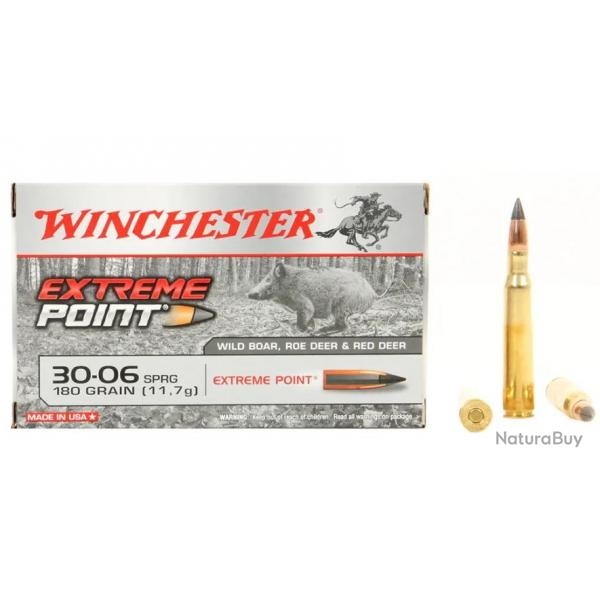 Winchester - Cartouches CAL/30.06 EXTREME POINT 180gr