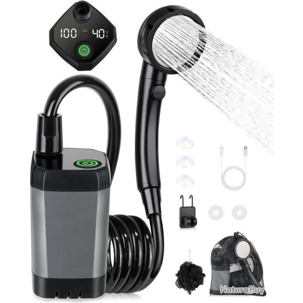 Kit Douche de Camping, Douche Portable,Pompe de Douche lectrique Rechargeable