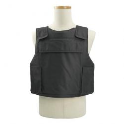 GILET PARE BALLES 3A NOIR + 2 PLAQUES POLYETHYLENE 3+ CONTRE LES ARMES DE GUERRE