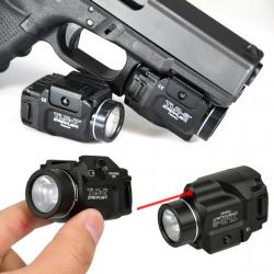 Lampe tactique 1000 lumens TLR-8 avec laser rouge LED stroboscopique pour pistolet rail 20mm - Promo
