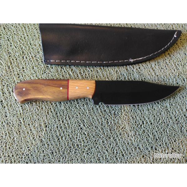 Couteau droit lame noire
