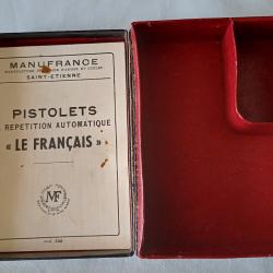 Pour pistolet Le Français de Manufrance, vends sa boite et son mode emploi d'origine.