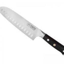 Couteau Santoku Fukito EBENE X50 lame alvéolée 18 cm acier X50CrMoV15