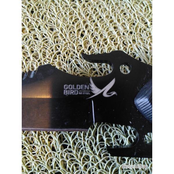 Couteau droit Golden bird