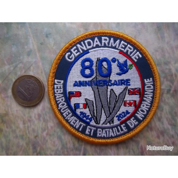 cusson militaire 80 me D-Day Normandie gendarmerie insigne tissu collection