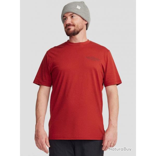 Tee Shirt en Coton Kathmandu "Graphic Men's Exploration Organic Cotton SS Tee" L Rouge