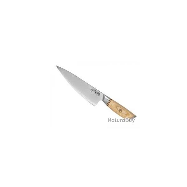 Couteau chef Fukito PAKKA SAN MAI lame 21cm acier 10Cr15CoMoV
