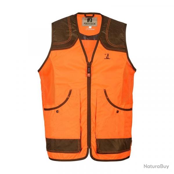 Gilet De Chasse Enfant Savane Orange PERCUSSION