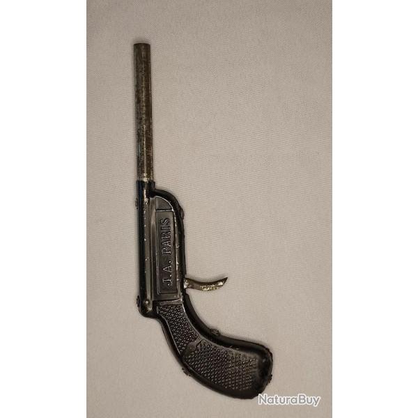 Pistolet jouet  flchette J.A. Paris en tle vintage 50/60 n14
