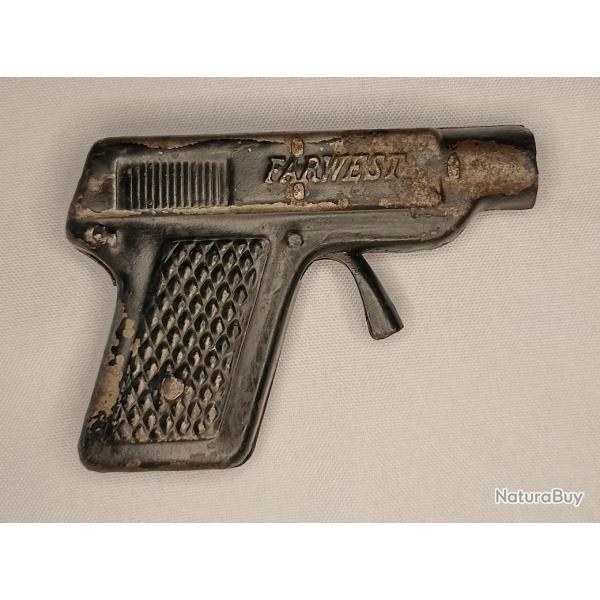 Pistolet jouet  bouchon FARWEST en tle vintage 50/60 n15